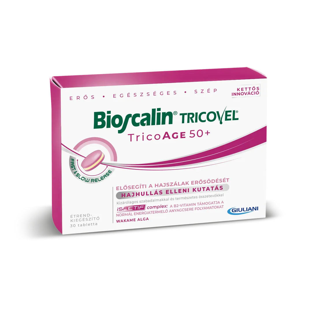 Bioscalin Tricovel TricoAGE 50+ tabletta (2×30 db)